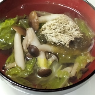 かんたん！えのき✤白菜✤とろろ昆布のおすまし〜♪